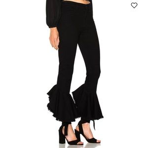 Citizens of Humanity Drew Flounce Flare Denim Jeans in Soirée Black size 29